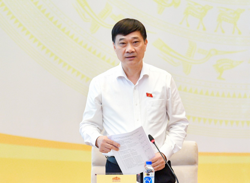 Chủ nhiệm Ủy ban Kinh tế Vũ Hồng Thanh phát biểu tại phiên họp
